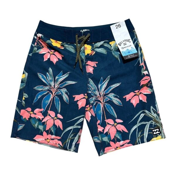 Billabong Big Boy Size 26 (L) Blue Sundays Pro Mid Recycler Board Short Swim NWT - Picture 1 of 8